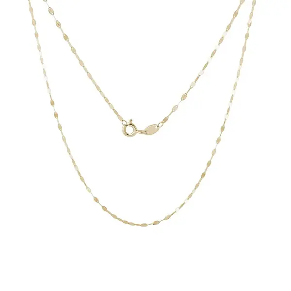 Zlatý řetízek typu Lip Chain dlouhý 50 cm KLENOTA