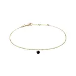 Náramek Noir s černým diamantem ve žlutém zlatě KLENOTA