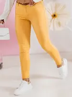 Spodnie damskie jeansowe CLARET z paskiem w zestawie żółte Dstreet