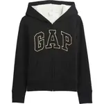 GAP V-LOGO HERITAGE SHERPA FZ Dívčí zateplená mikina, černá, velikost