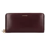Dámská kožená peněženka Calvin Klein Ritte - vínová