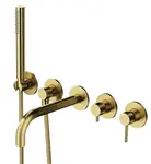 OMNIRES Y - Vanová baterie pod omítku, 5-otvorová instalace, s tělesem, s příslušenstvím, kartáčovaná mosaz Y1237-1BSB