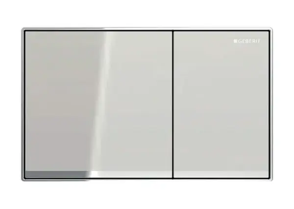 Geberit Sigma60 - Ovládací tlačítko splachování, sklo/pískově šedá 115.640.JL.1