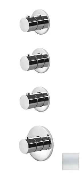 Paffoni Modular Box - Termostatická baterie pod omítku, pro 3 spotřebiče, matná bílá MDE019BO