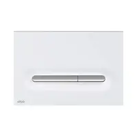 Alcadrain Linka - Ovládání splachování, matná bílá/chrom M1876-1