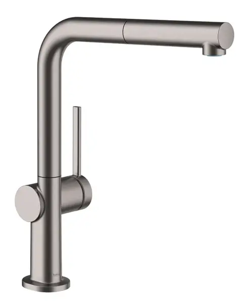 Hansgrohe M54 - Dřezová baterie Talis s výsuvnou koncovkou, sBox, kartáčovaný černý chrom 72809340