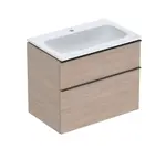 Geberit iCon - Skříňka s umyvadlem, 75x48x63 cm, 2 zásuvky, KeraTect, dub 502.332.JH.1