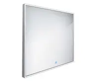 Nimco Zrcadla - Zrcadlo s LED osvětlením, 60x60 cm, dotykový senzor, hliník ZP 13066V