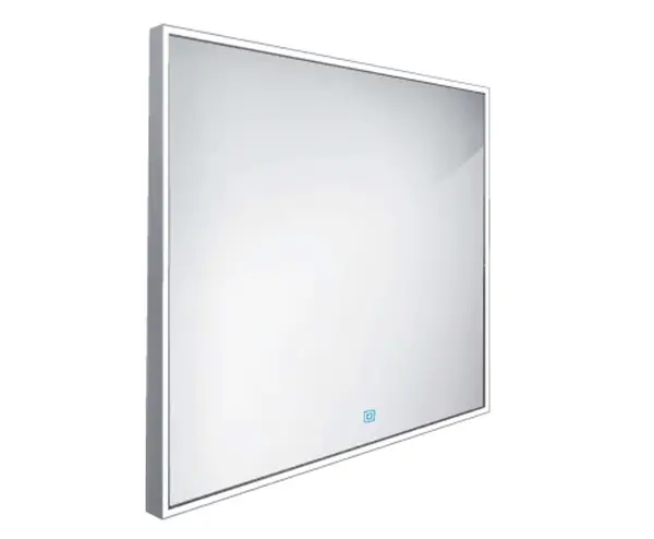 Nimco Zrcadla - Zrcadlo s LED osvětlením, 60x60 cm, dotykový senzor, hliník ZP 13066V