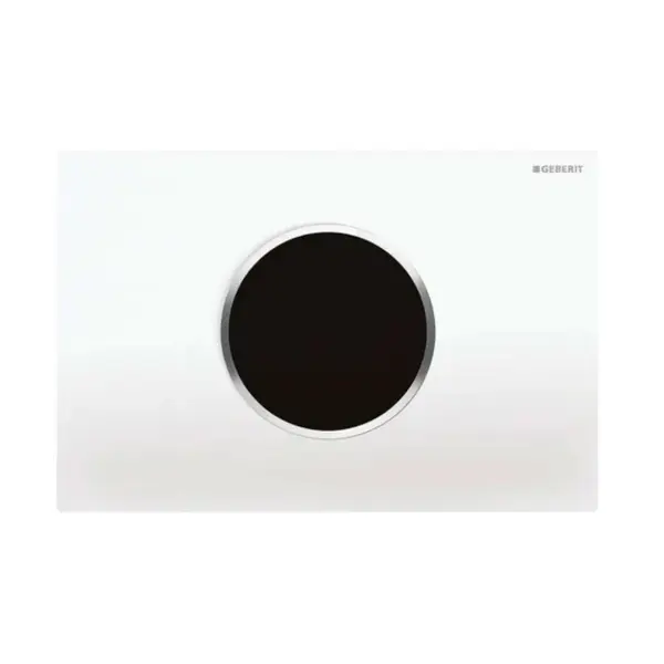 Geberit Sigma10 - Elektronické ovládání splachování, síťové napájení, bílá/lesklý chrom 115.907.KJ.6