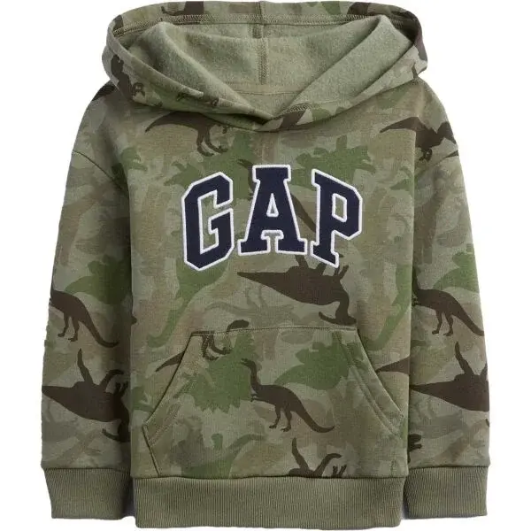 GAP V-FA NVLTY LOGO PO Detská mikina, khaki, veľkosť 3Y
