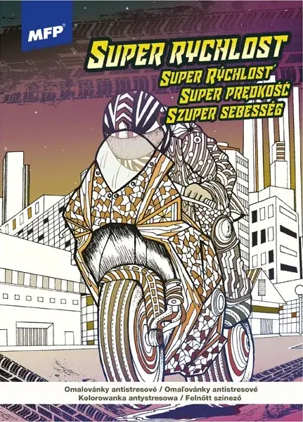Omalovánky antistresové Super rychlost 210x290mm/32s