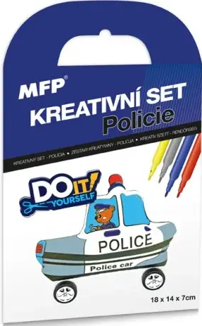 Kreativní set - Policie - nafukovací auto