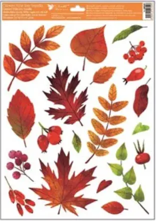 Okenní fólie 40007 barevné podzimní listí  30x42cm