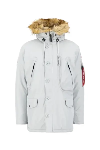 ALPHA INDUSTRIES Zimná parka 'Polar'  svetlosivá
