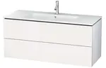 Duravit L-Cube - Umývadlová skrinka 55x122x48 cm, 2 zásuvky, lesklá biela LC624302222
