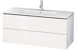 Duravit L-Cube - Umývadlová skrinka 55x122x48 cm, 2 zásuvky, lesklá biela LC624302222