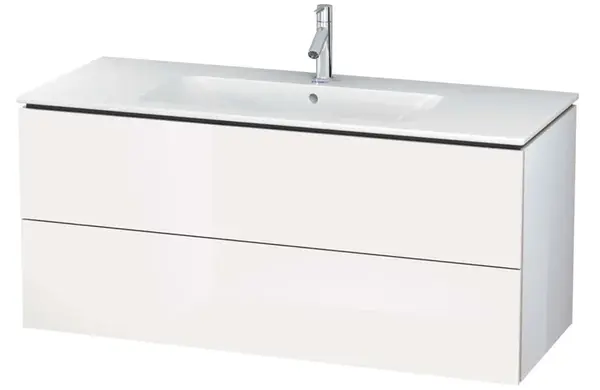 Duravit L-Cube - Umývadlová skrinka 55x122x48 cm, 2 zásuvky, lesklá biela LC624302222