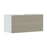Hansgrohe Xevolos E - Umývadlová skrinka 118x56x55 cm, 2 zásuvky, matná biela/bronz 54193390
