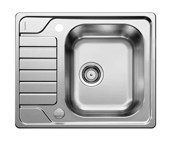 Blanco Dinas 45 - Drez, 61x50 cm, s ovládaním odtoku, kefovaná nerezová 525123