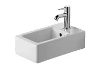 Duravit Vero - Umývadielko 45x25 cm, s 1 otvorom na batériu, s WonderGliss, biela 07022500001