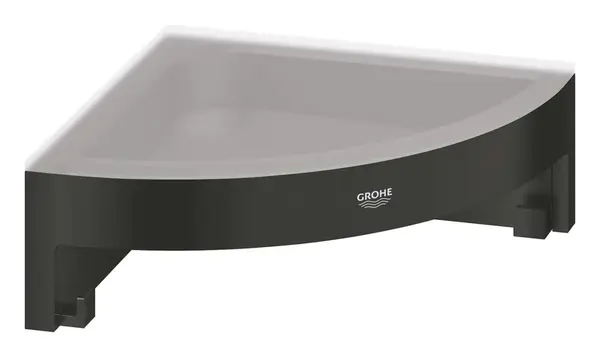 Grohe QuickFix Start Cube - Rohová polička, matná čierna 411062430