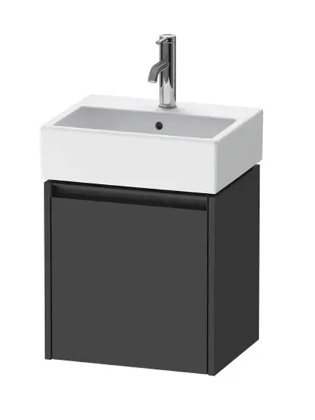 Duravit Ketho.2 - Umývadlová skrinka, 44x43x34 cm, 1 dvierka, pánty vpravo, grafit mat K25070R49490000