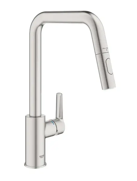 Grohe QuickFix Start - Dřezová baterie s výsuvnou sprškou, supersteel 30631DC0