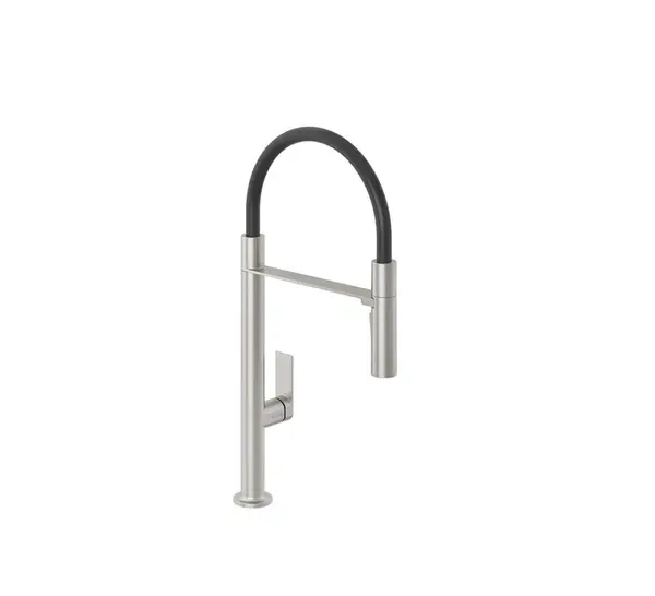 Kludi Qord - Dřezová baterie s flexibilním ramenem, kartáčovaný nikl 56859N575