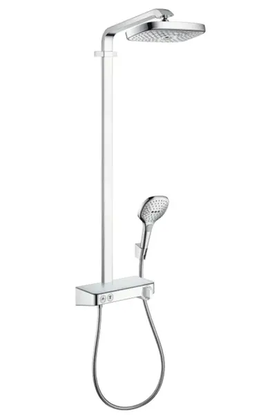 Hansgrohe Raindance Select E - Sprchový set Showerpipe 300 s termostatom, 2 prúdy, EcoSmart 9l/min, chróm 27283000