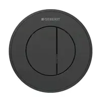 Geberit Splachovacie systémy - Oddialené ovládanie splachovania typ 10, 2-činné, pre nádržku pod omietku 8 cm, čierna 116.056.DW.1