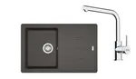 Franke Sety - Kuchynský set G263ŠB, fragranitový drez BFG 611-78 a batéria FS 3230.031, šedá bridlica/chróm 114.0720.163