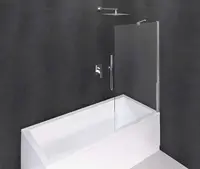 Polysan Modular Shower - Vaňová zástena jednodielna 80x150 cm, leštený hliník/číre sklo BMS1-80