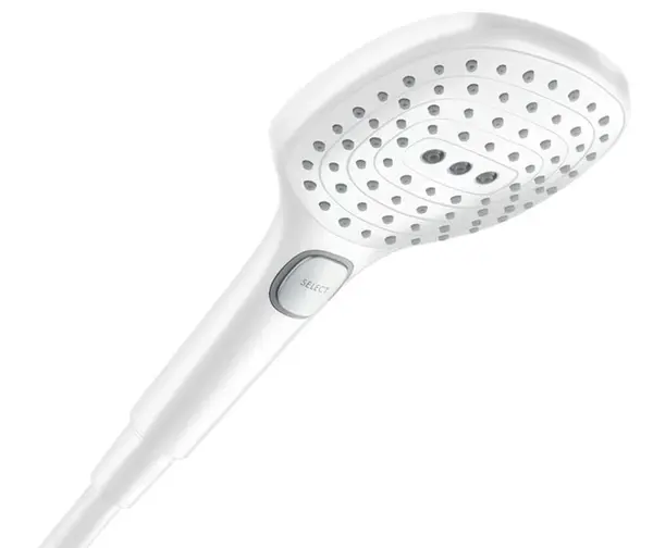 Hansgrohe Raindance Select E - Sprchová hlavica, 3 prúdy, EcoSmart+, matná biela 28729700