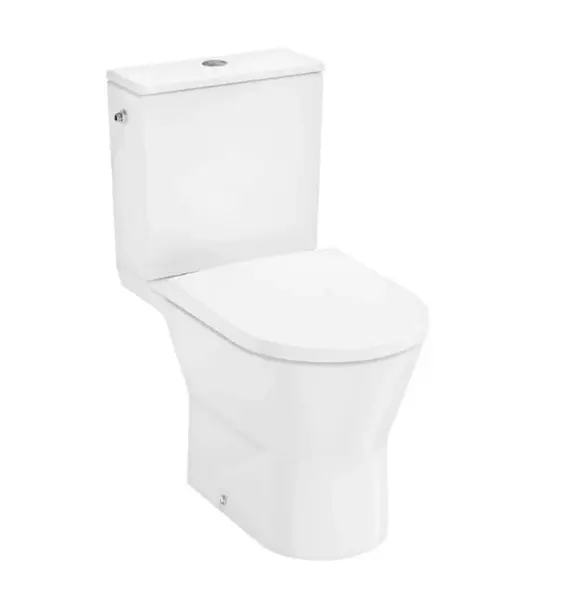 Hansgrohe EluPura Original S - WC kombi s doskou, zadný odpad, AquaChannel Flush, Rimless, EcoSmart, bočné napúšťanie, biela 60267450