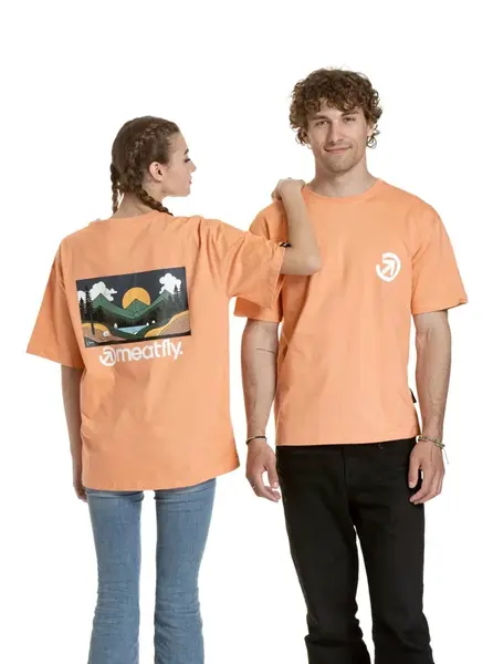 Meatfly unisex tričko Cachuma Coral Mountains | Růžová | Velikost L/XL | 100% bavlna