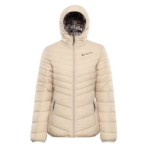 Dámská oboustranná bunda alpine pro eroma béžová/černá l