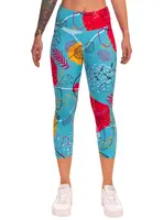 Meatfly dámské legíny Edna Mint Garden | Mnohobarevná | Velikost XS