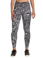 Meatfly dámské legíny Arabel Dancing White | Černá | Velikost XL