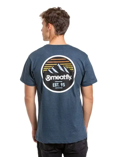 Meatfly pánské tričko Peaky Navy Heather | Modrá | Velikost S
