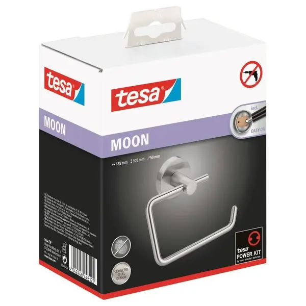 Držák WC papíru bez krytu, Moon, TESA