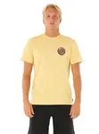 Rip curl pánské tričko Wettie Passage Icon Straw | Žlutá | Velikost M | 100% bavlna