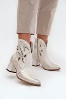 Kožené Dierované Dámske Čižmy Na Opätku Zazoo