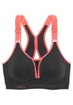 VENICE BEACH Športová podprsenka  antracitová / ružová