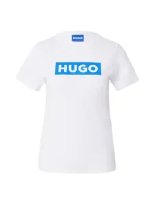 HUGO Tričko 'Classic'  modrá / biela