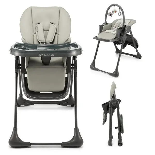 Kinderkraft Židlička jídelní Tummie grey