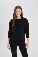 DEFACTO Regular Fit V Neck Buttoned Knitted Cardigan