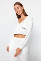 Dámský pyžamový set Trendyol Ecru