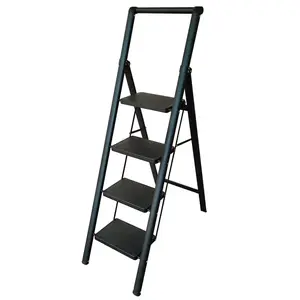 Domácí žebřík Premium H00604, černý, 4 stupně