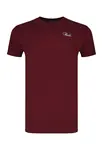 SikSilk Tričko 'Essentials'  burgundská / biela